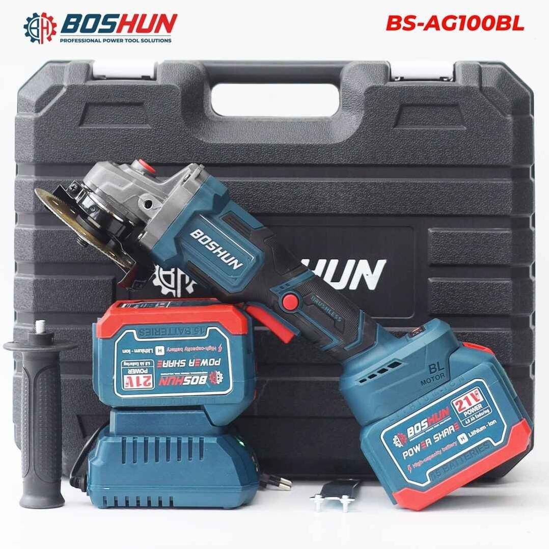 Máy mài góc pin Boshun BS-AG100BL (Công tắc bóp) - Máy cắt cầm tay