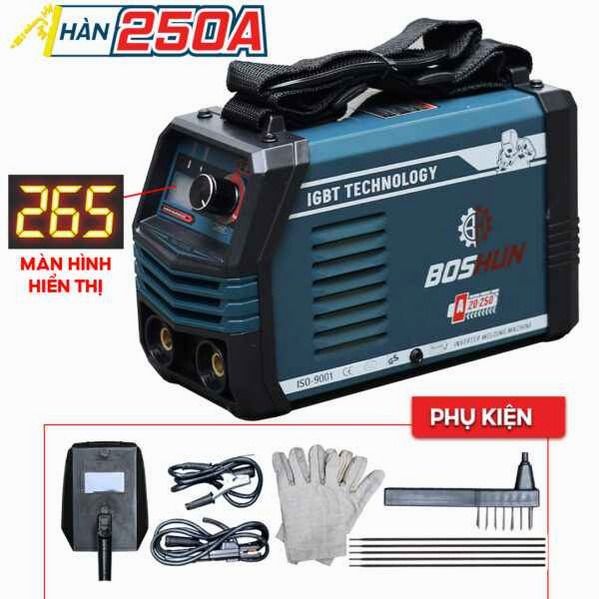 Máy hàn điện tử mini Boshun MMA-250IGBT - Công nghệ Inverter tiết kiệm điện
