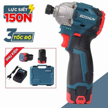 Máy chuyên vít Boshun BS-SD150BL, lực 150N.m, 3 cấp độ, chuyên làm nhôm kính làm mộc