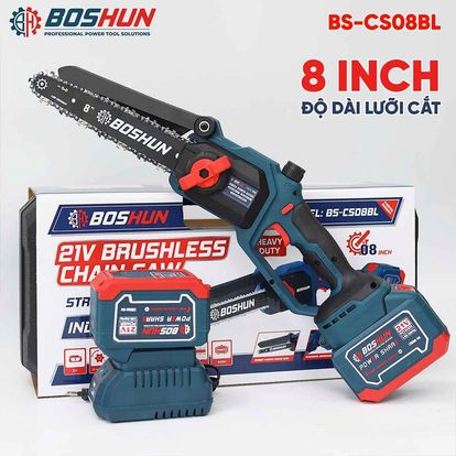 Máy cưa xích pin Boshun CS08BL lưỡi xích 8 inch