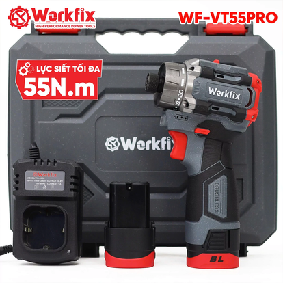 Máy chuyên vít cấp trượt Workfix WF-VT55PRO lực 55N, đầu gài vít 1/4 inch