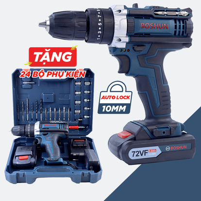 Máy khoan pin 3 chức năng Boshun BS-7210MB
